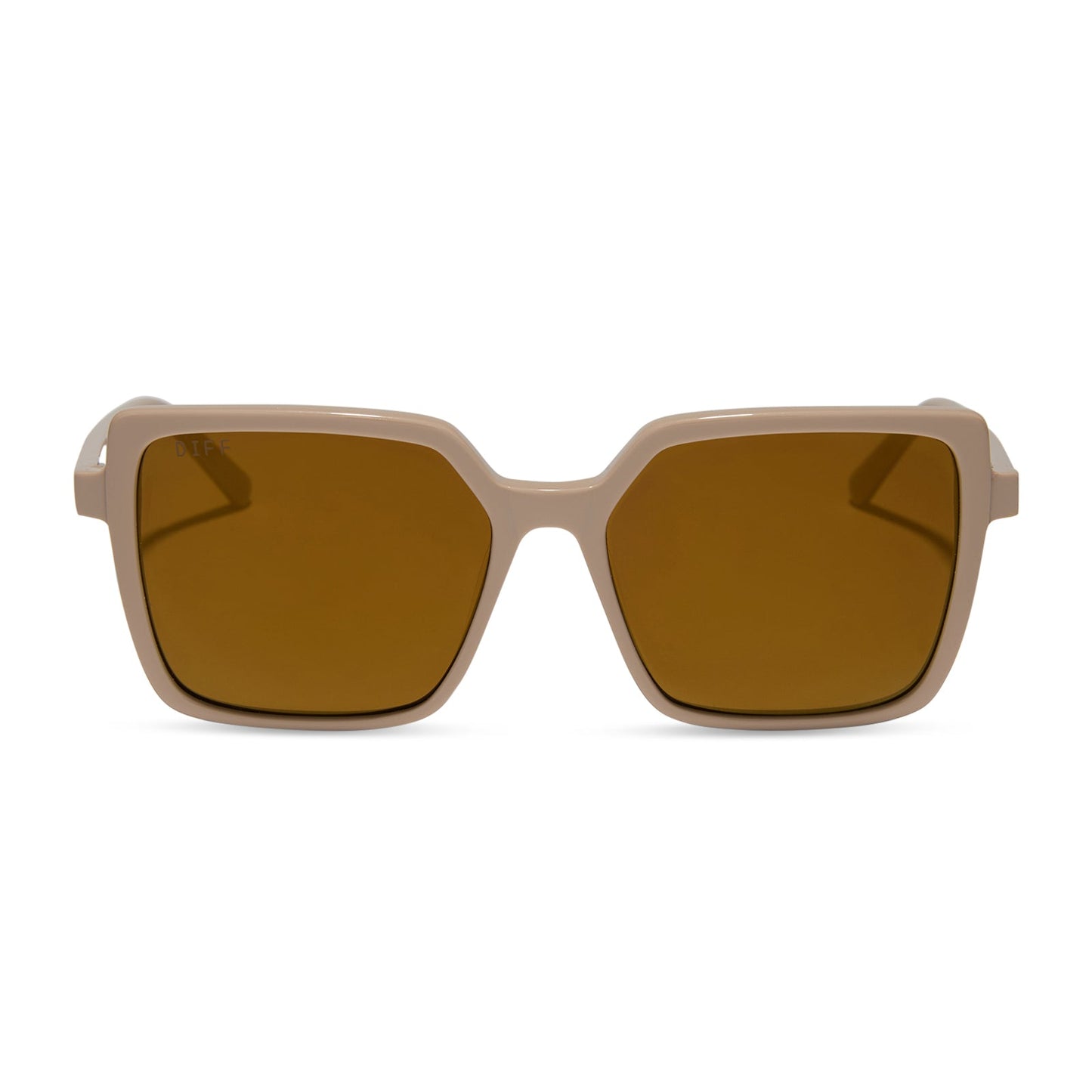 ESME - ALMOND + BROWN GOLD FLASH + POLARIZED SUNGLASSES