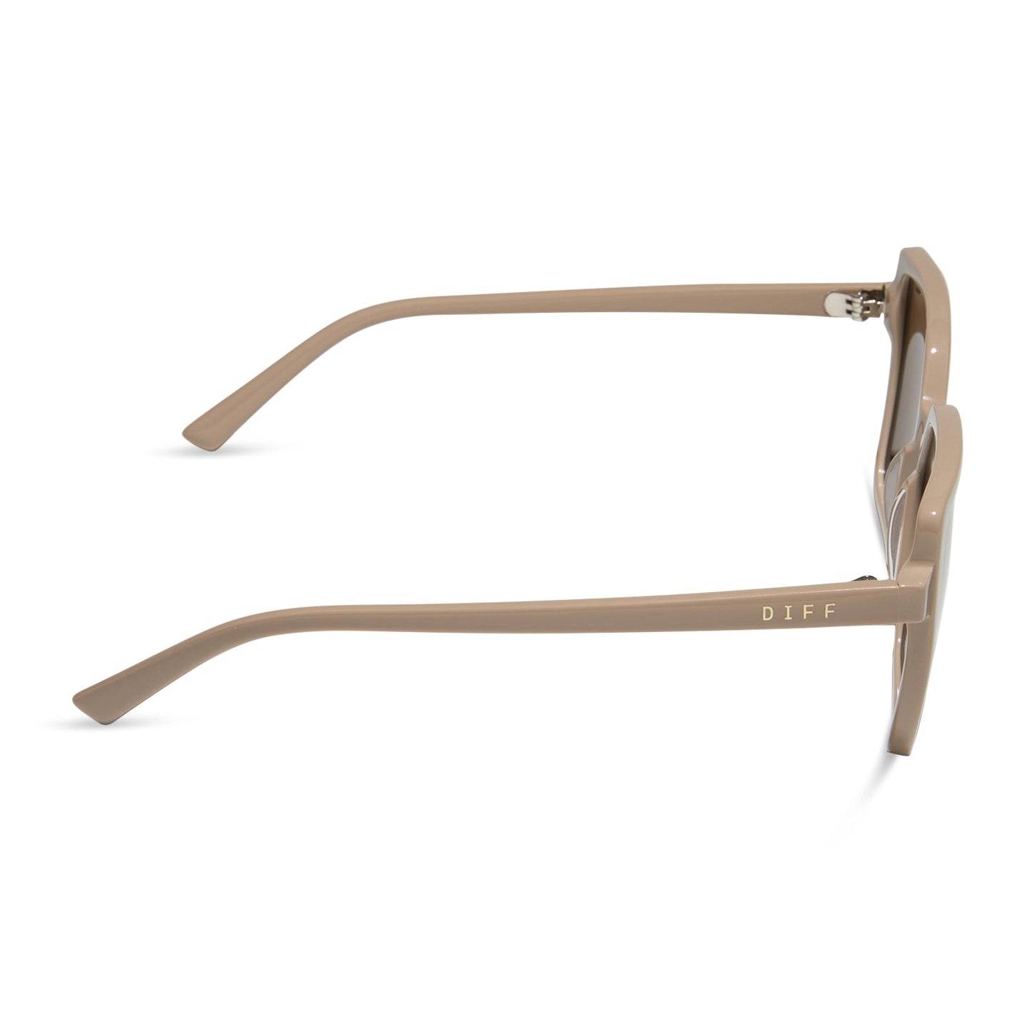 ESME - ALMOND + BROWN GOLD FLASH + POLARIZED SUNGLASSES