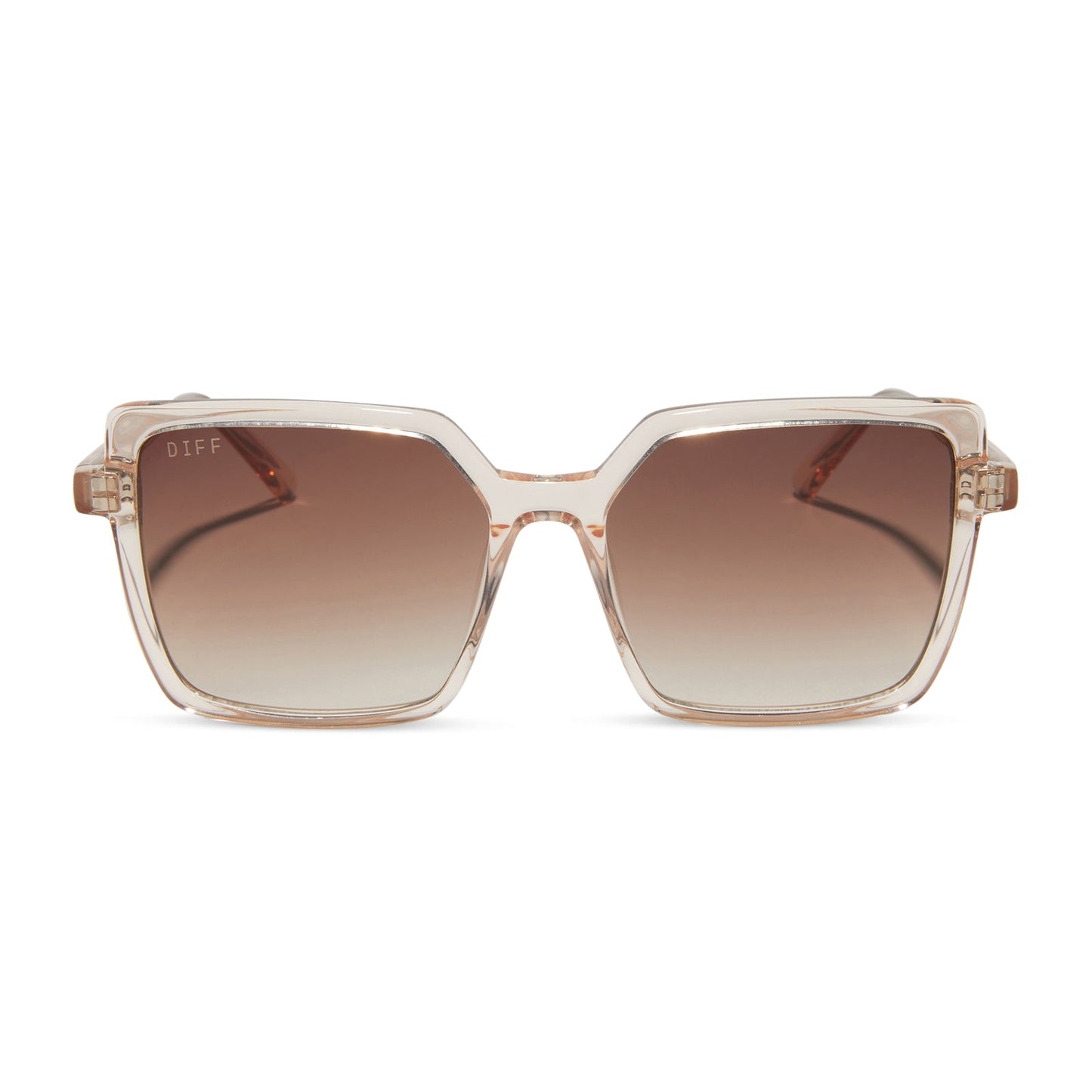 ESME - VINTAGE ROSE CRYSTAL + BROWN GRADIENT SUNGLASSES