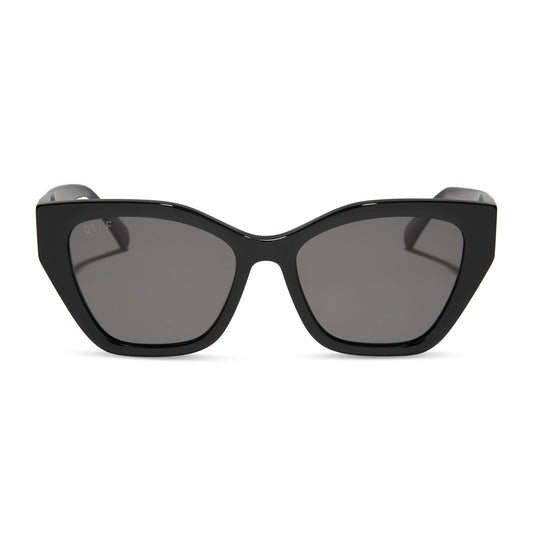 EVIE - BLACK + GREY + POLARIZED SUNGLASSES