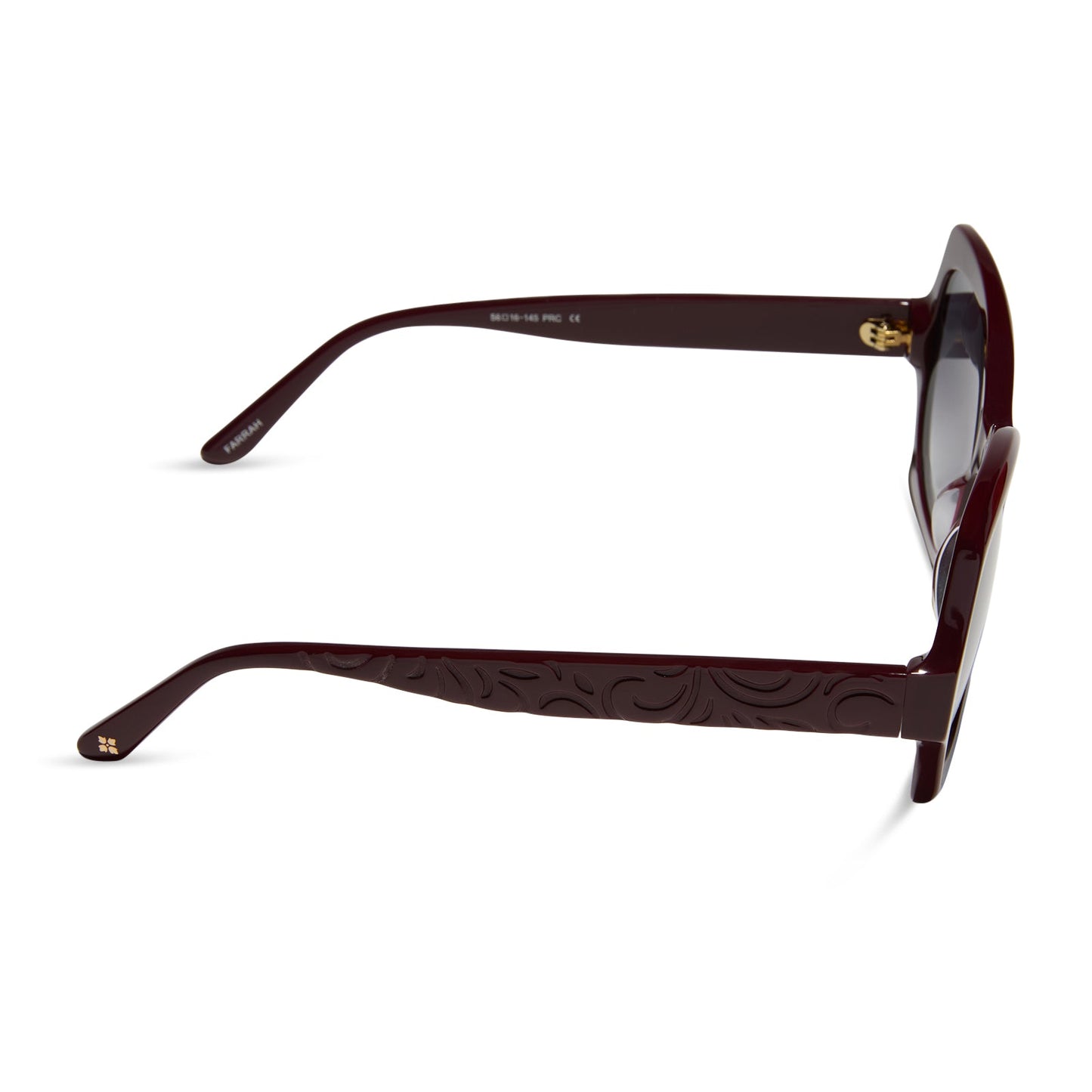 PATRICIA NASH - FARRAH II + MAROON + GREY GRADIENT SUNGLASSES