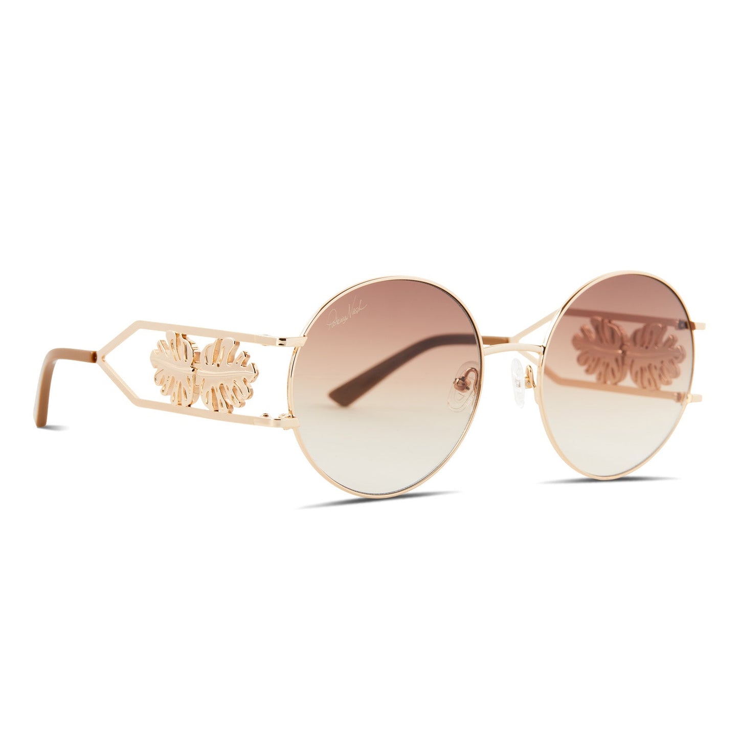 PATRICIA NASH - FAYE + SHINY GOLD + BROWN GRADIENT SUNGLASSES