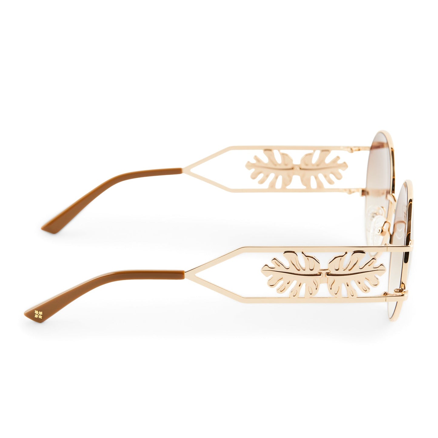 PATRICIA NASH - FAYE + SHINY GOLD + BROWN GRADIENT SUNGLASSES