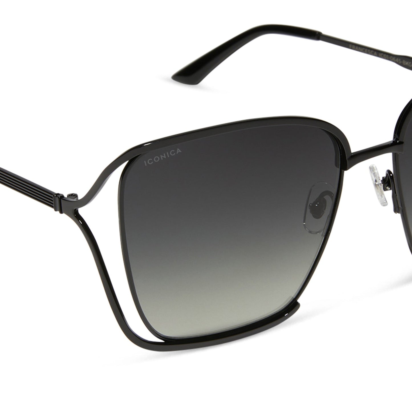 FRANCESCA - BLACK + GREY GRADIENT + POLARIZED SUNGLASSES