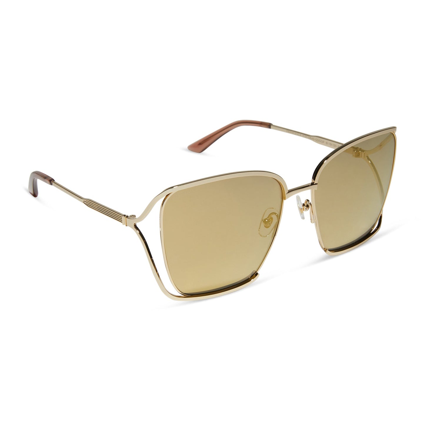 FRANCESCA - GOLD WITH CAFÉ OLE + GOLD FLASH POLARIZED SUNGLASSES