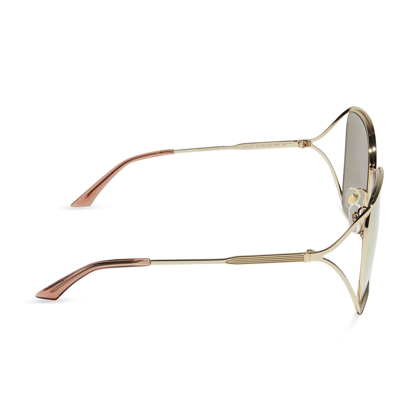 FRANCESCA - GOLD WITH CAFÉ OLE + GOLD FLASH POLARIZED SUNGLASSES