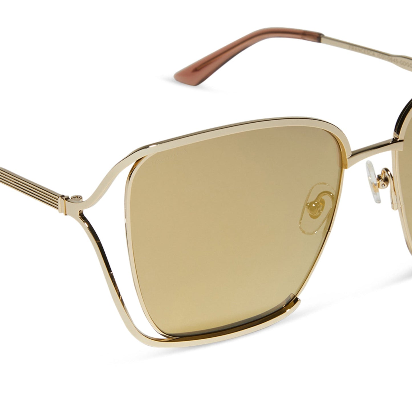 FRANCESCA - GOLD WITH CAFÉ OLE + GOLD FLASH POLARIZED SUNGLASSES