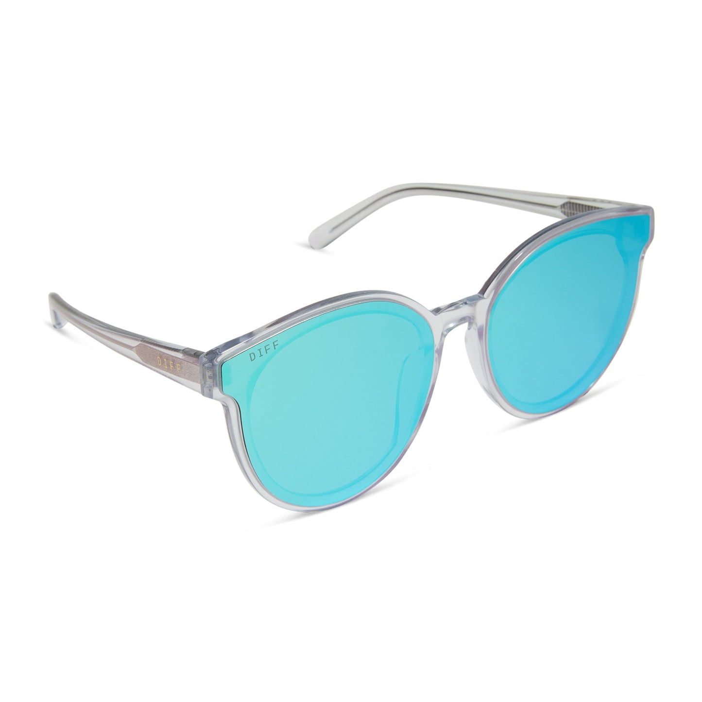 GEMMA - OPALESCENT TURQUOISE + TURQUOISE ICE MIRROR SUNGLASSES