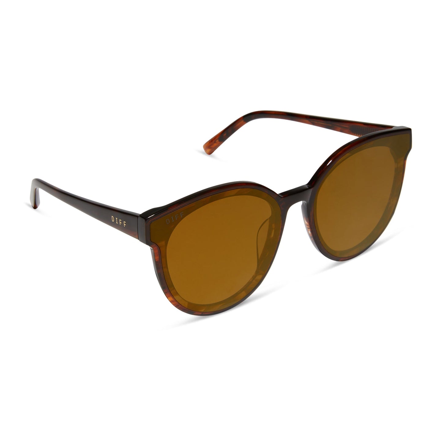 GEMMA - SEQUOIA TORTOISE + BROWN GOLD FLASH SUNGLASSES