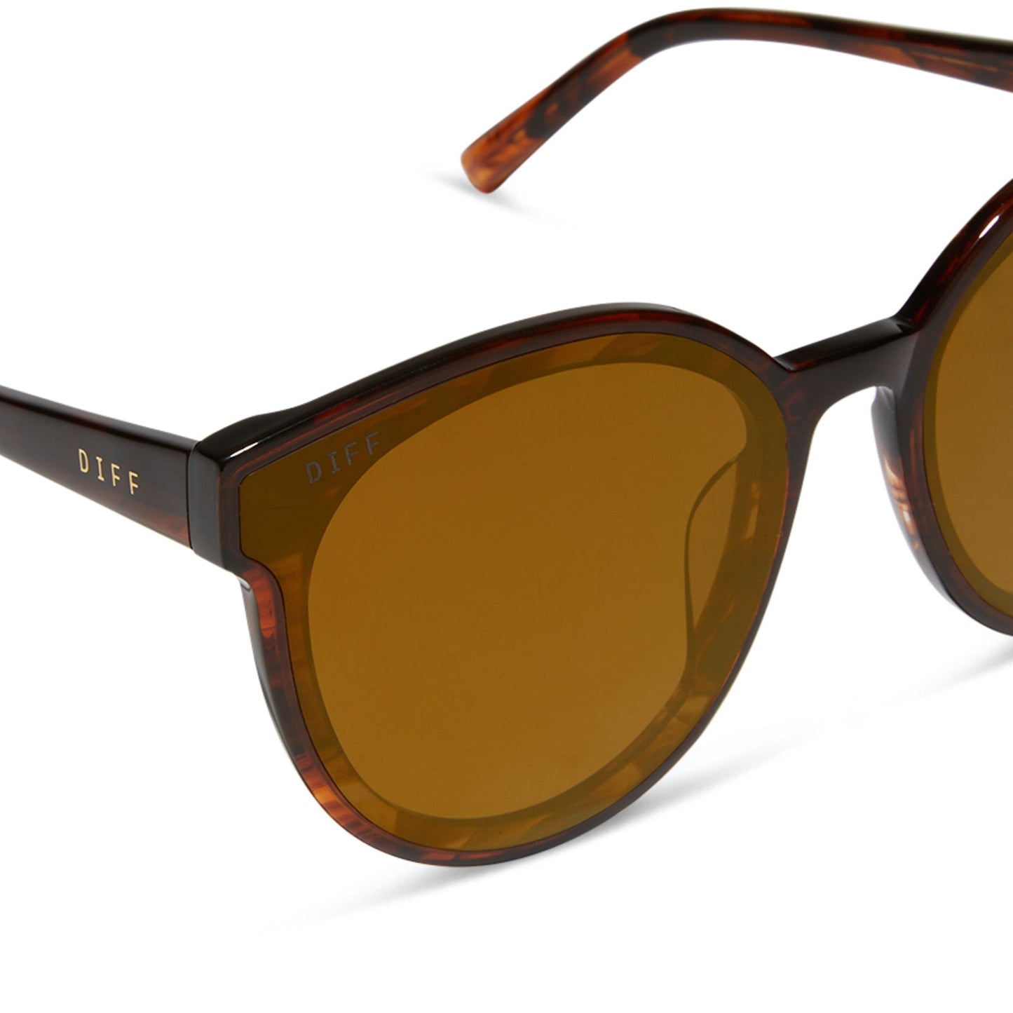 GEMMA - SEQUOIA TORTOISE + BROWN GOLD FLASH SUNGLASSES