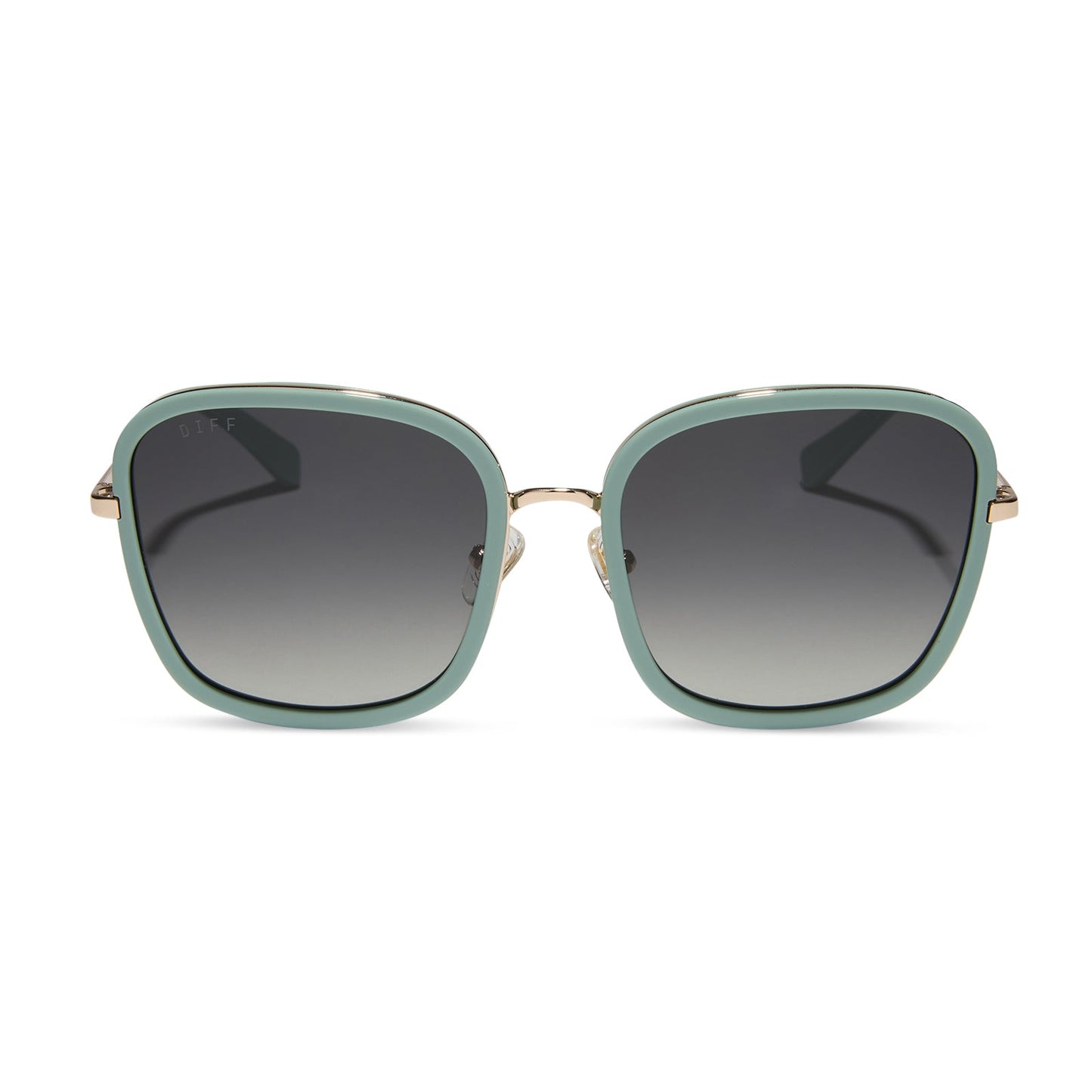 GENEVIVE - STEEL TEAL + GREY GRADIENT SUNGLASSES