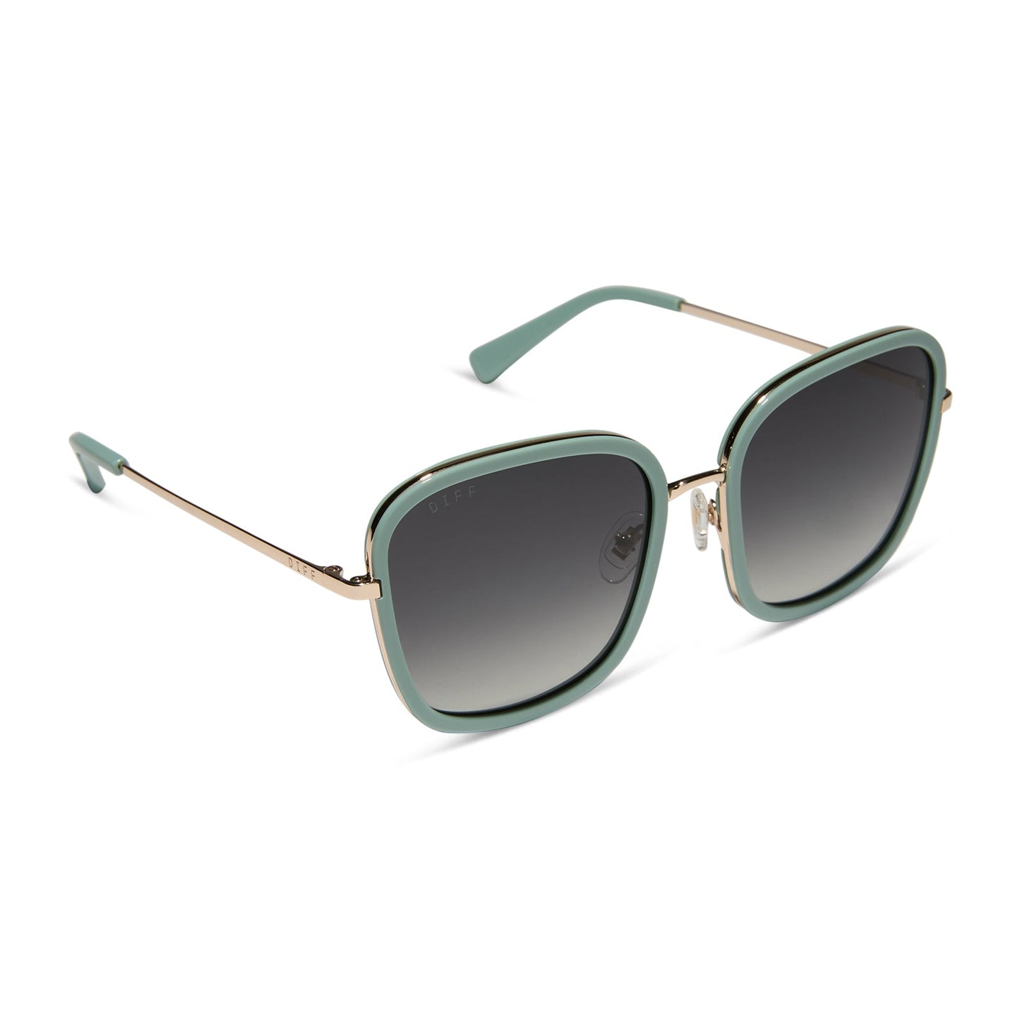 GENEVIVE - STEEL TEAL + GREY GRADIENT SUNGLASSES