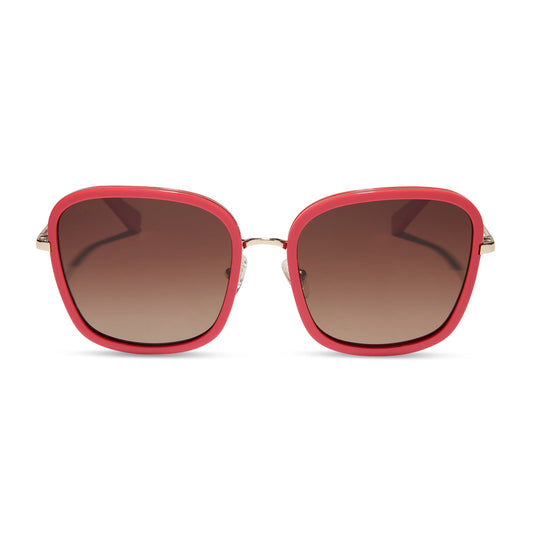 GENEVIVE - SUNSET + BROWN GRADIENT + POLARIZED SUNGLASSES