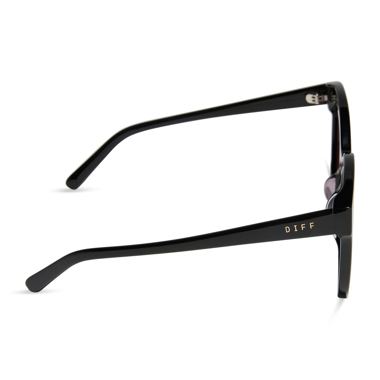 GIA - BLACK + AUBERGINE W SILVER FLASH SUNGLASSES