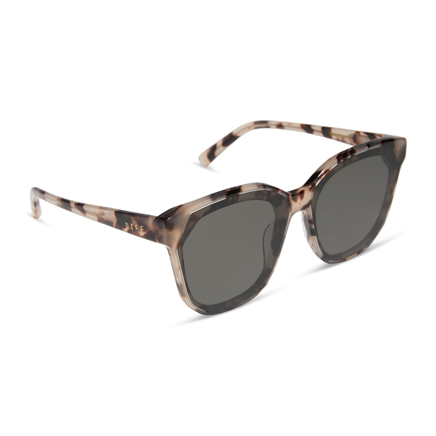 GIA - CREAM TORTOISE + GREY SUNGLASSES