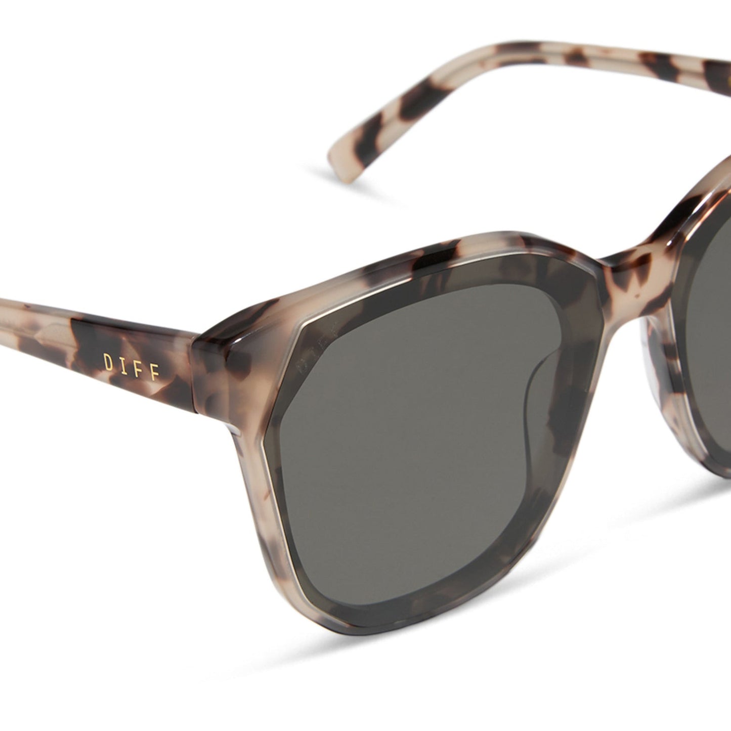 GIA - CREAM TORTOISE + GREY SUNGLASSES