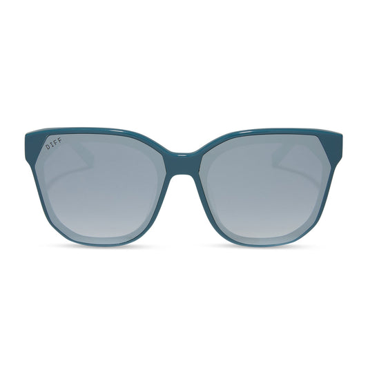 GIA - DEEP SPACE + GREY GRADIENT WITH SILVER FLASH SUNGLASSES