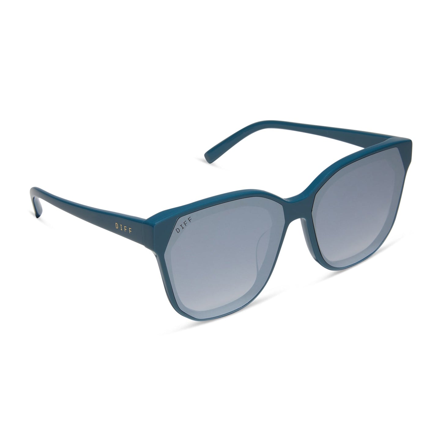 GIA - DEEP SPACE + GREY GRADIENT WITH SILVER FLASH SUNGLASSES