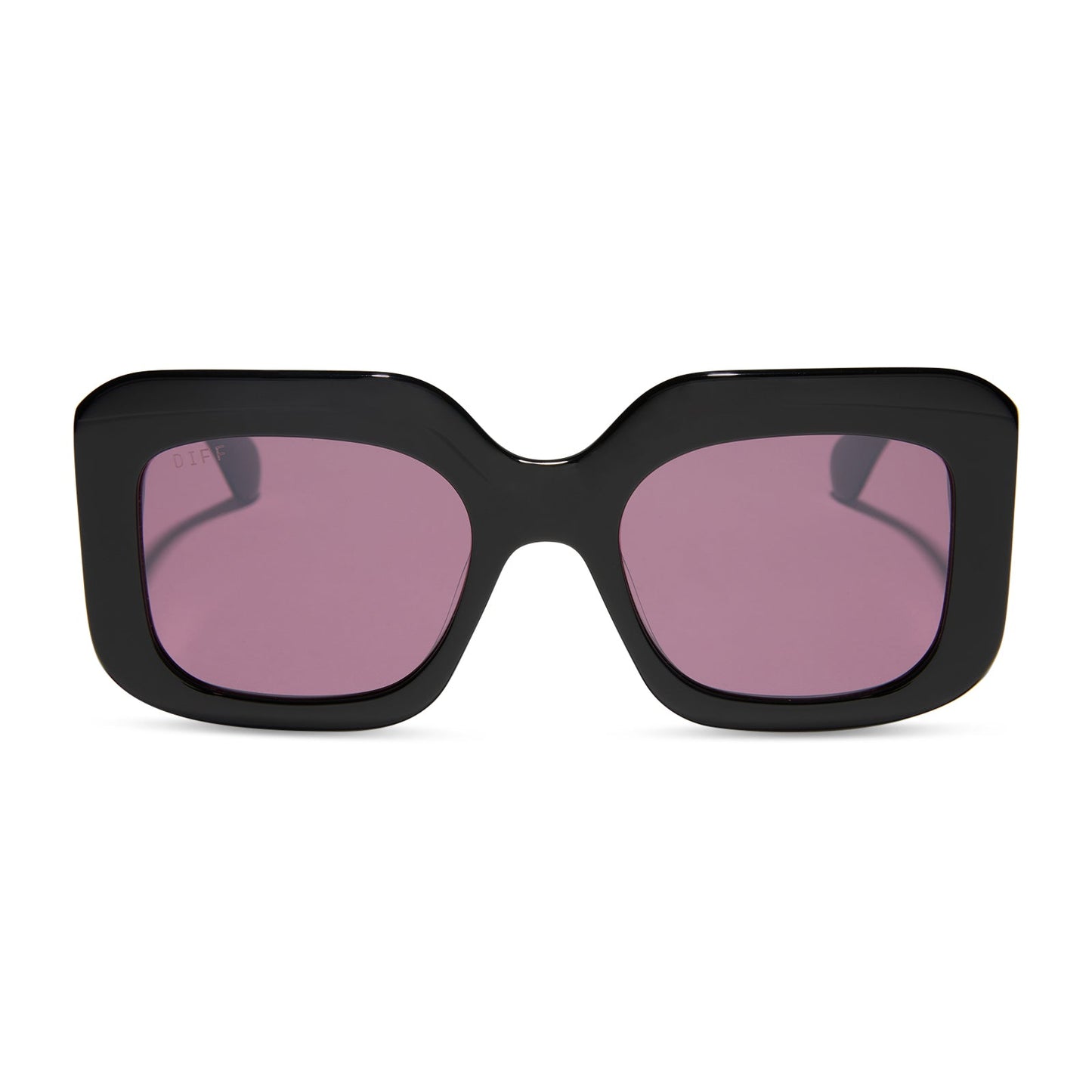 GIADA - BLACK + AUBERGINE W SILVER FLASH SUNGLASSES