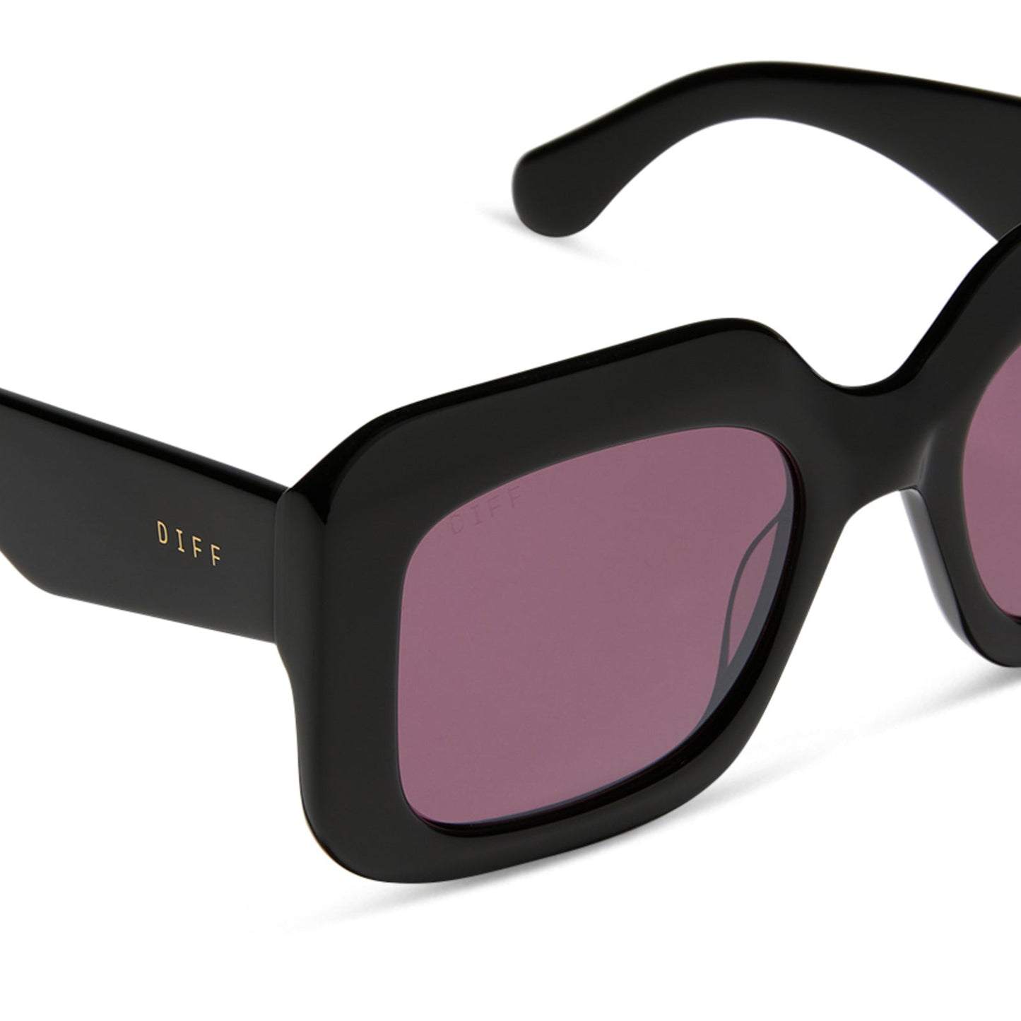 GIADA - BLACK + AUBERGINE W SILVER FLASH SUNGLASSES