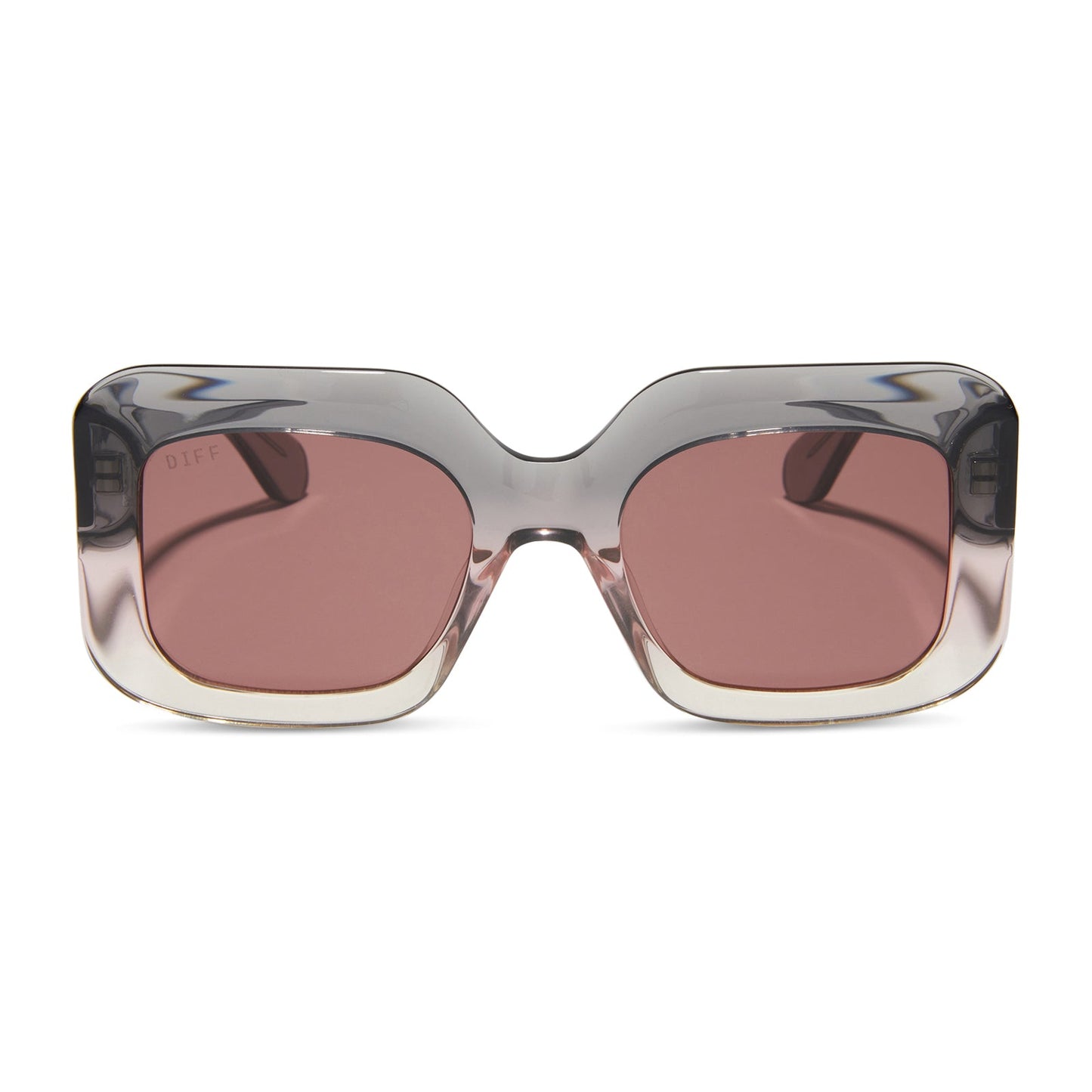 GIADA - SMOKE ROSE CRYSTAL OMBRE + MAUVE + POLARIZED SUNGLASSES