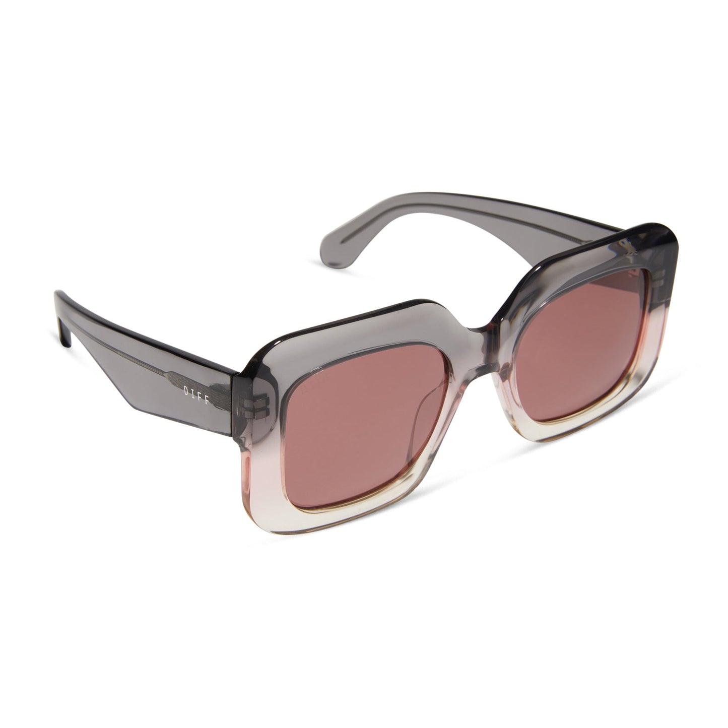 GIADA - SMOKE ROSE CRYSTAL OMBRE + MAUVE + POLARIZED SUNGLASSES