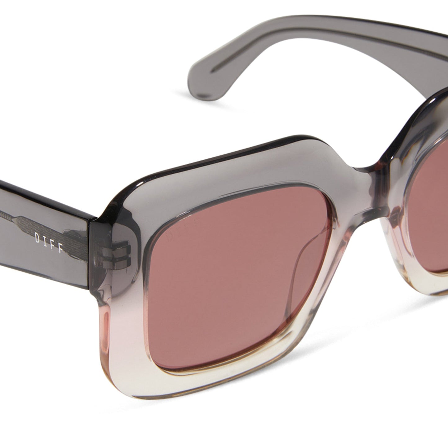 GIADA - SMOKE ROSE CRYSTAL OMBRE + MAUVE + POLARIZED SUNGLASSES