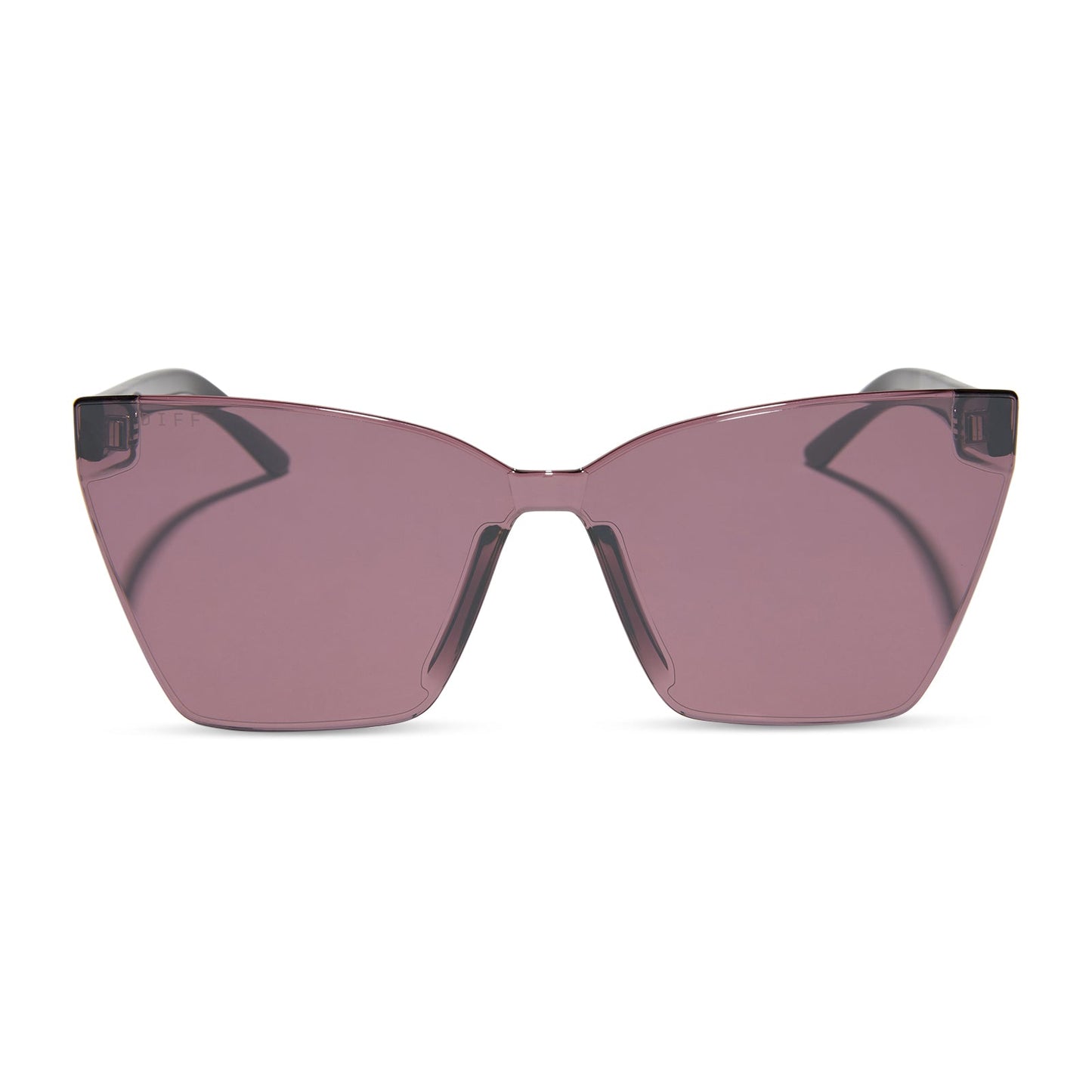 GOLDIE - BLACK + AUBERGINE W SILVER FLASH SUNGLASSES