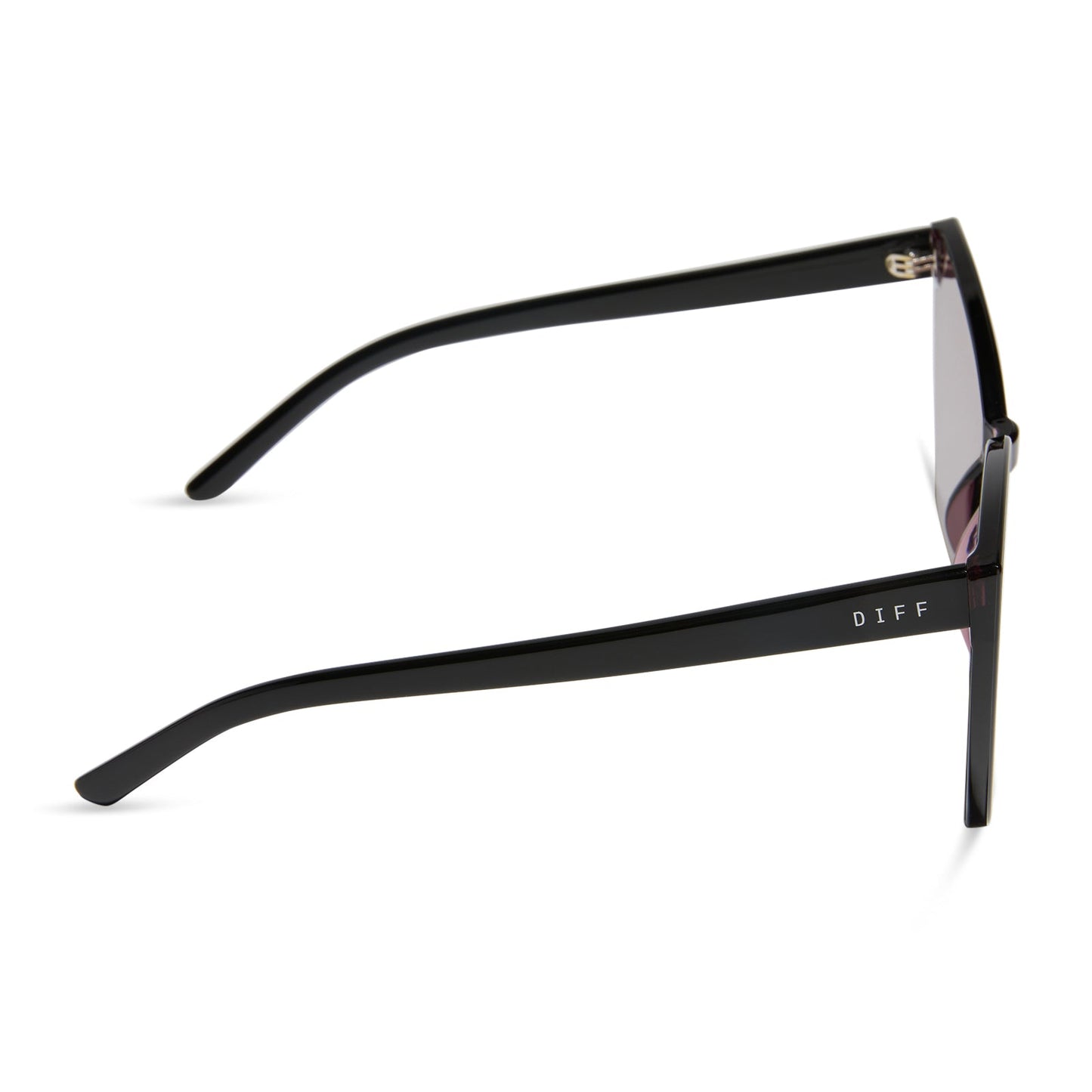 GOLDIE - BLACK + AUBERGINE W SILVER FLASH SUNGLASSES