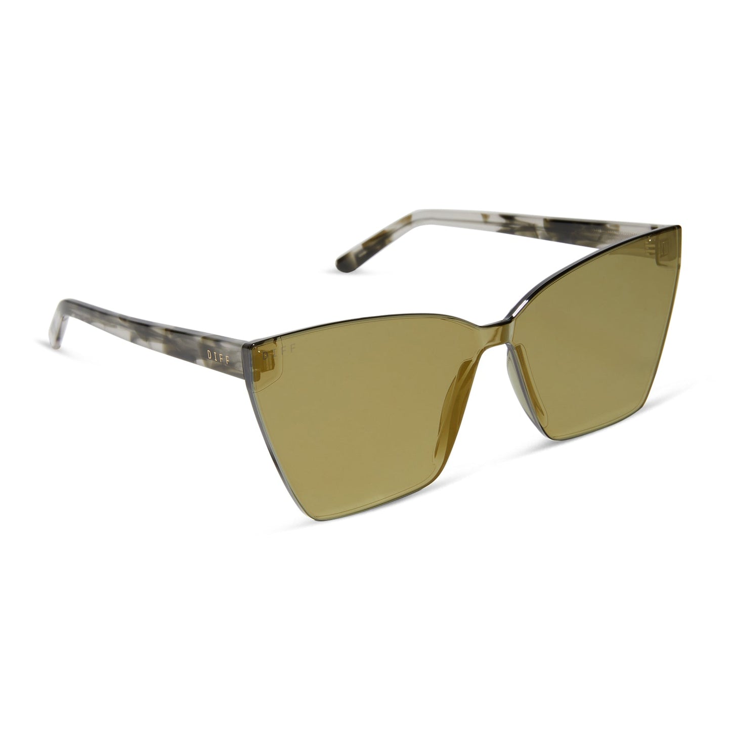 GOLDIE - KOMBU + MOSS MIRROR SUNGLASSES