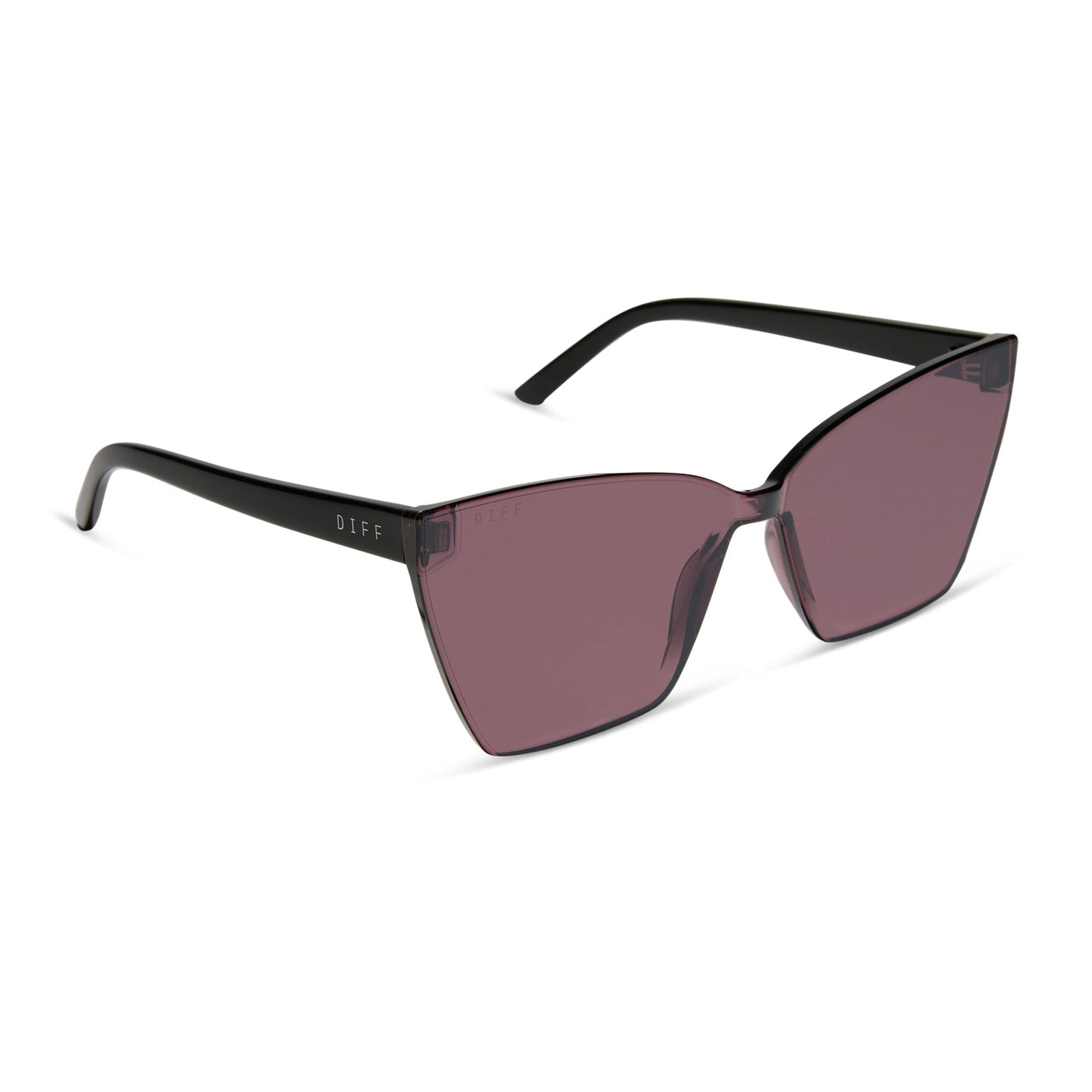 GOLDIE XS - BLACK + AUBERGINE W SILVER FLASH SUNGLASSES