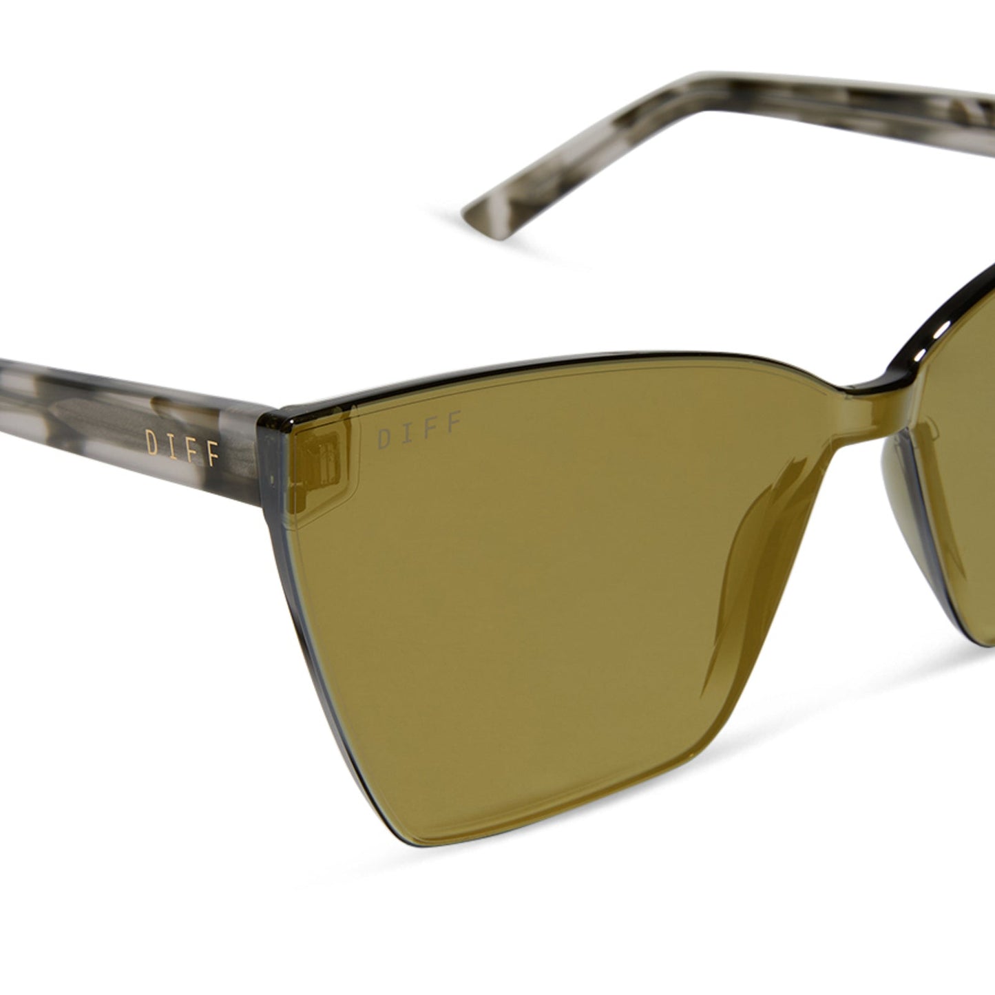 GOLDIE XS - KOMBU + MOSS MIRROR SUNGLASSES