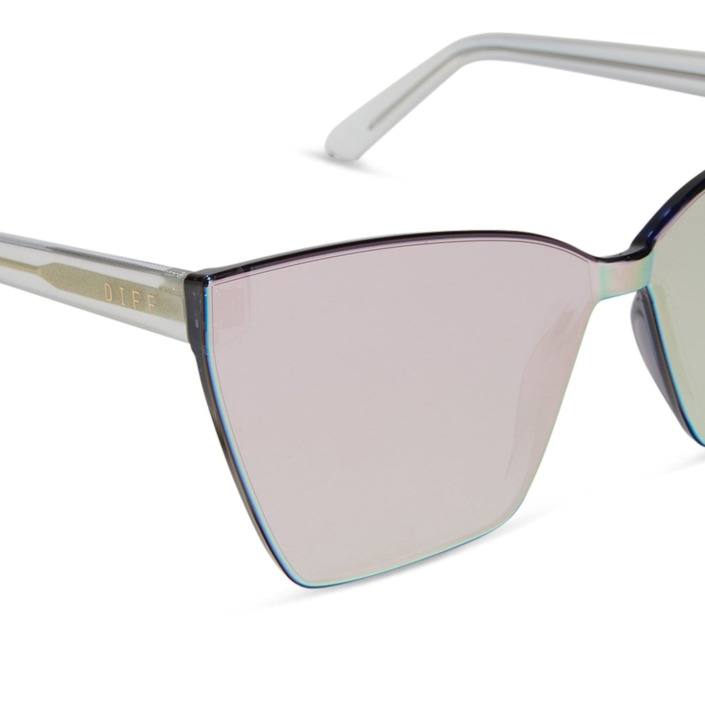 GOLDIE XS - OPALESCENT PINK + CHERRY BLOSSOM MIRROR SUNGLASSES