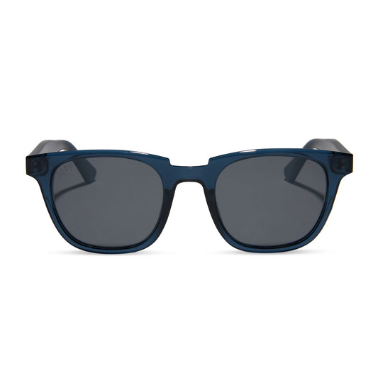 GRAYSON - NAVY CRYSTAL + GREY + SILVER FLASH SUNGLASSES