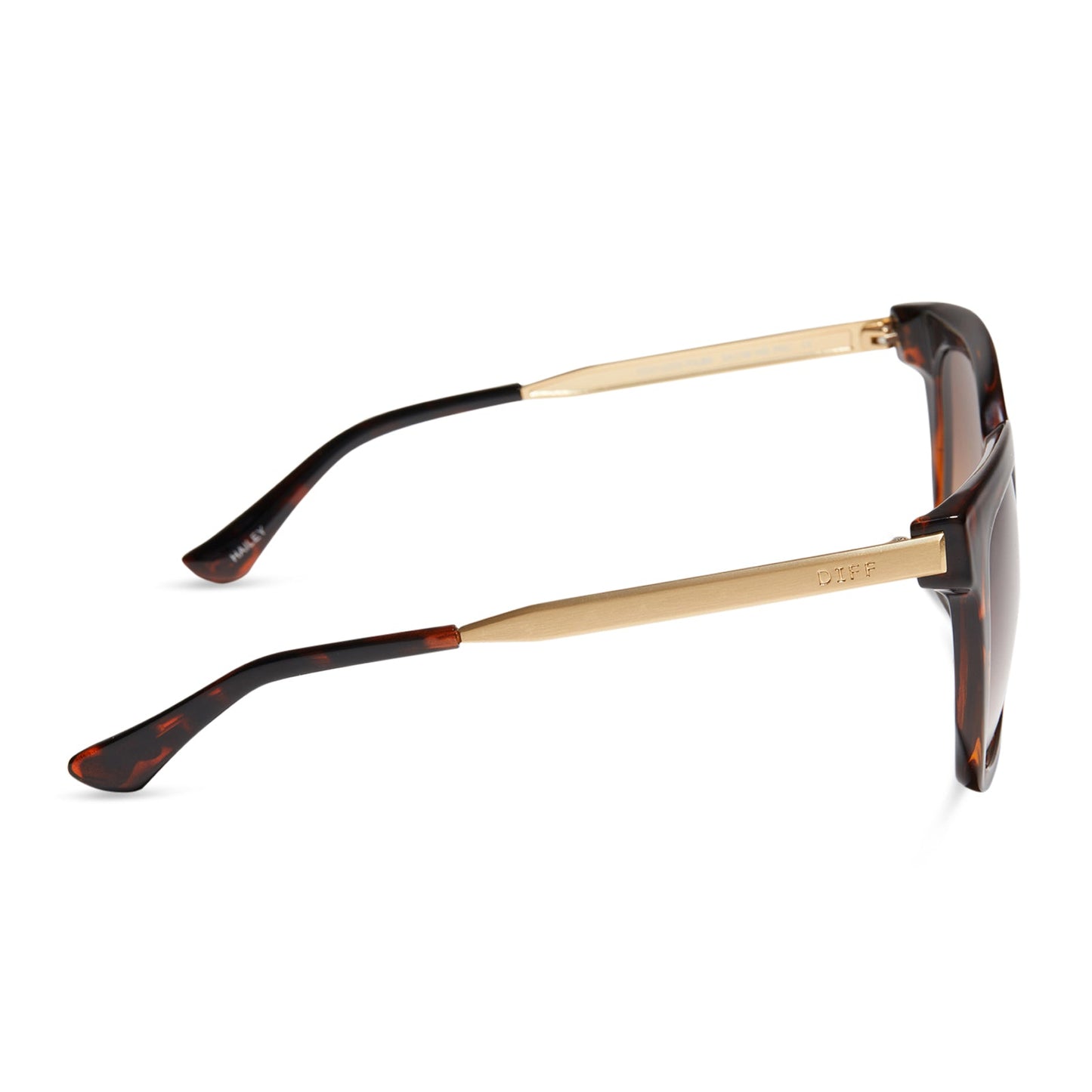 HAILEY - BLACK BROWN TORTOISE + LIGHT BROWN GRADIENT SUNGLASSES