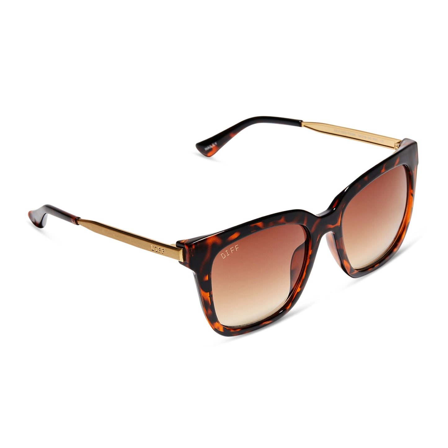 HAILEY - BLACK BROWN TORTOISE + LIGHT BROWN GRADIENT SUNGLASSES