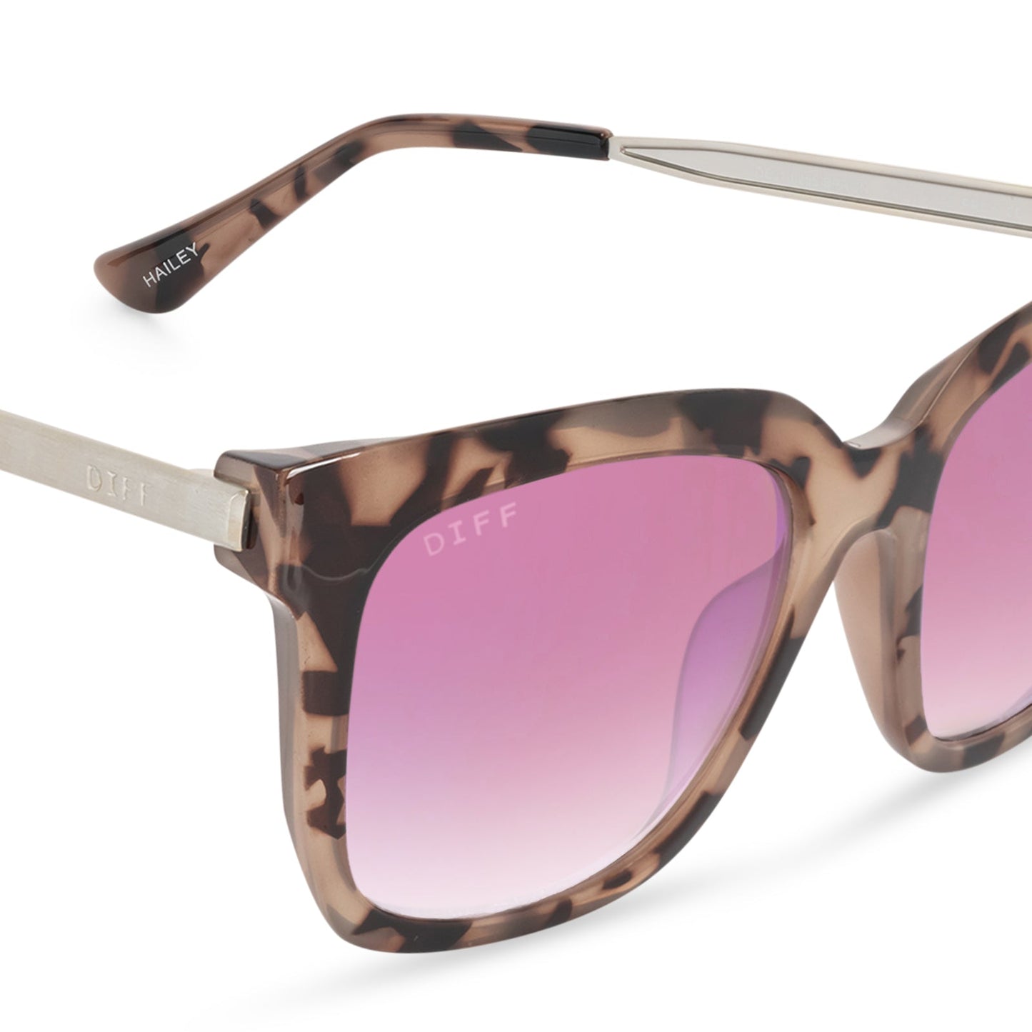 HAILEY - BLUSH TORTOISE + ROSE GRADIENT SUNGLASSES