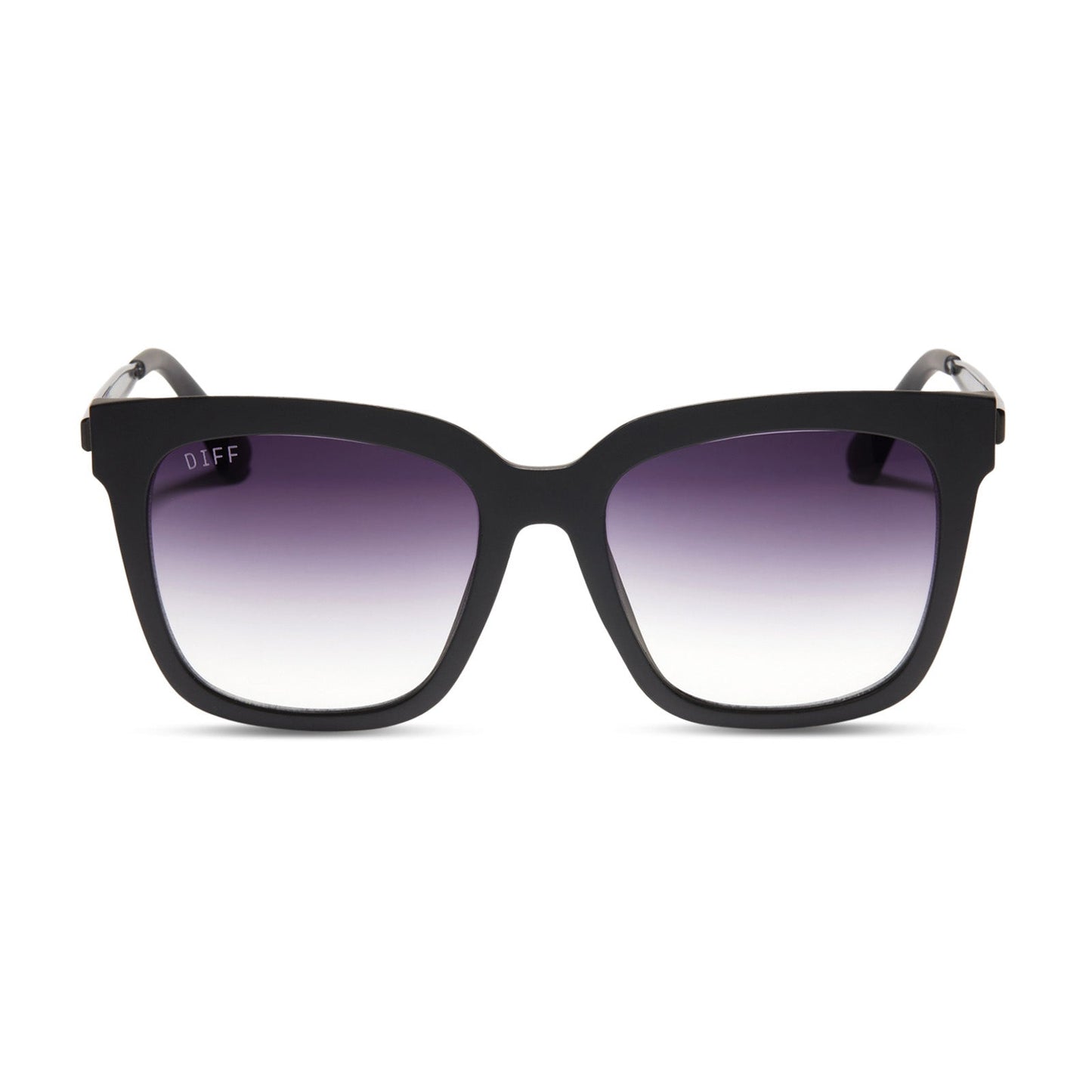 HAILEY - MATTE BLACK + SHARP GREY GRADIENT SUNGLASSES