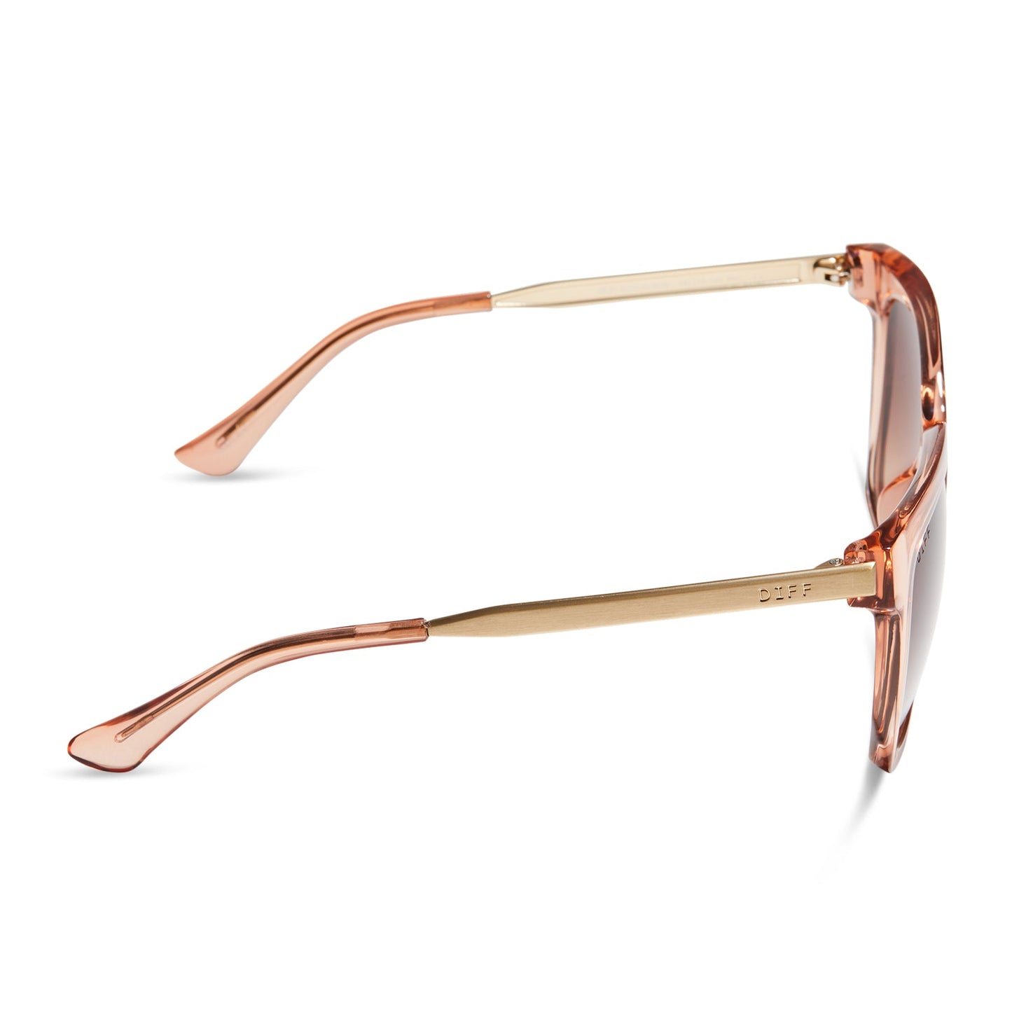 HAILEY - NUDE CRYSTAL + BROWN GRADIENT SUNGLASSES