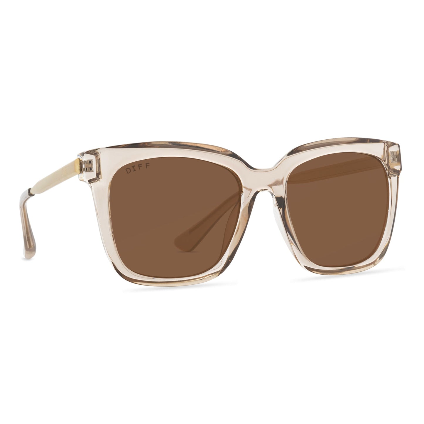 HAILEY - VINTAGE CRYSTAL + BROWN SUNGLASSES