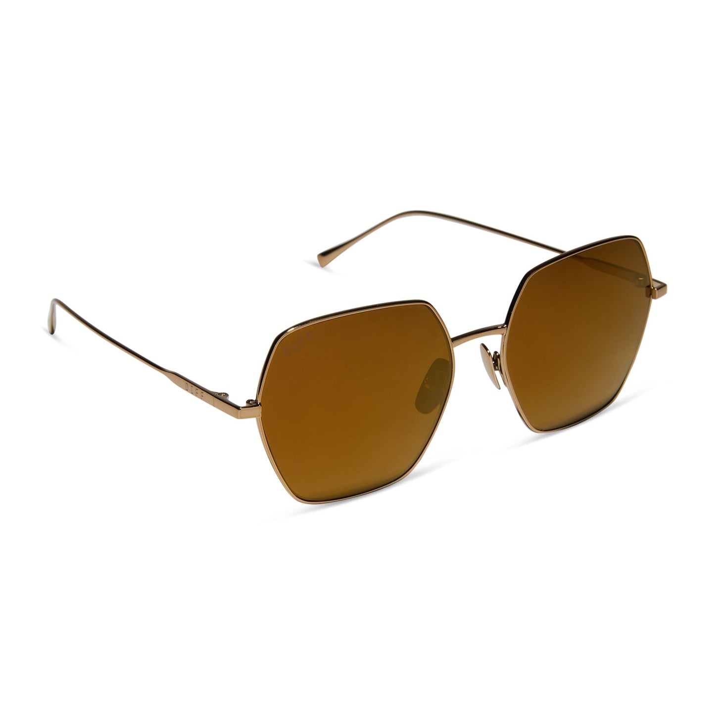 HARLOWE - COPPER METAL + BROWN GOLD FLASH + POLARIZED SUNGLASSES