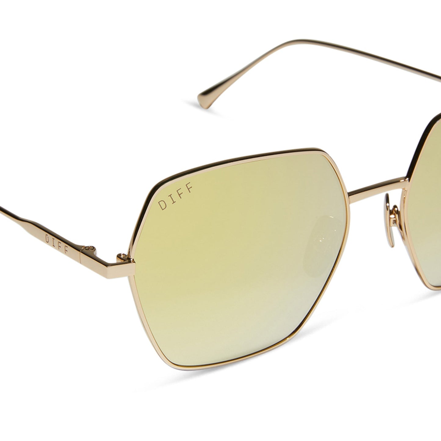 HARLOWE - GOLD + BRILLIANT GOLD MIRROR SUNGLASSES