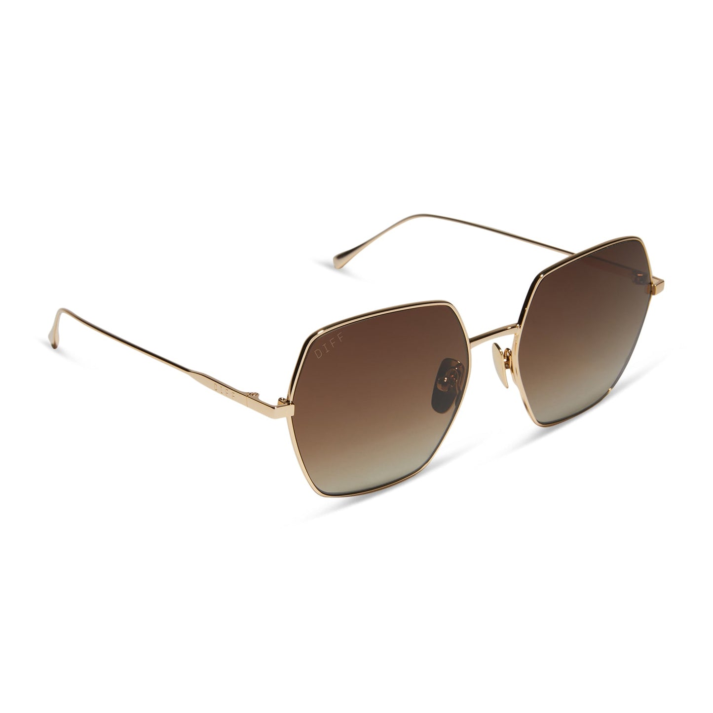 HARLOWE - GOLD + BROWN GRADIENT + POLARIZED SUNGLASSES