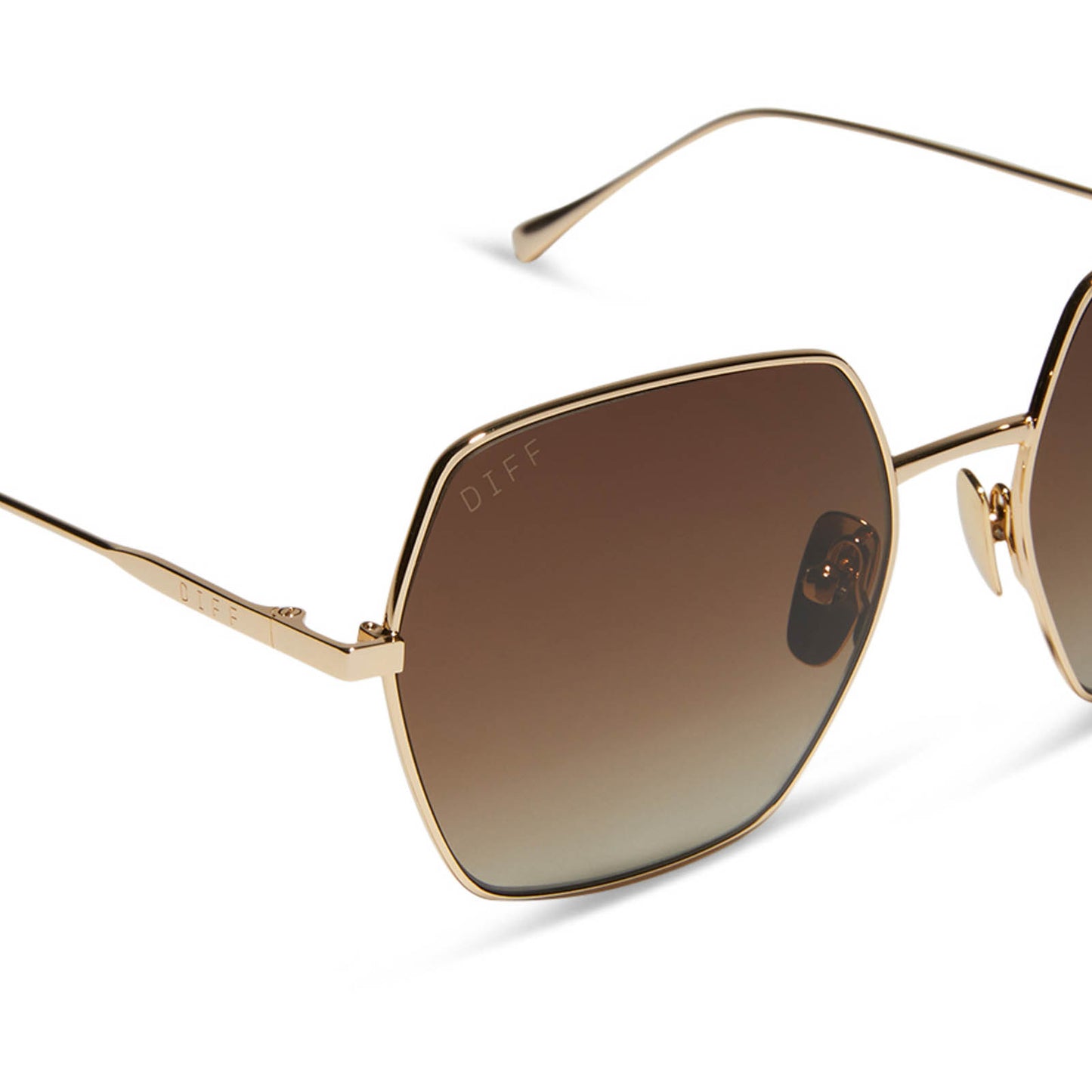 HARLOWE - GOLD + BROWN GRADIENT + POLARIZED SUNGLASSES