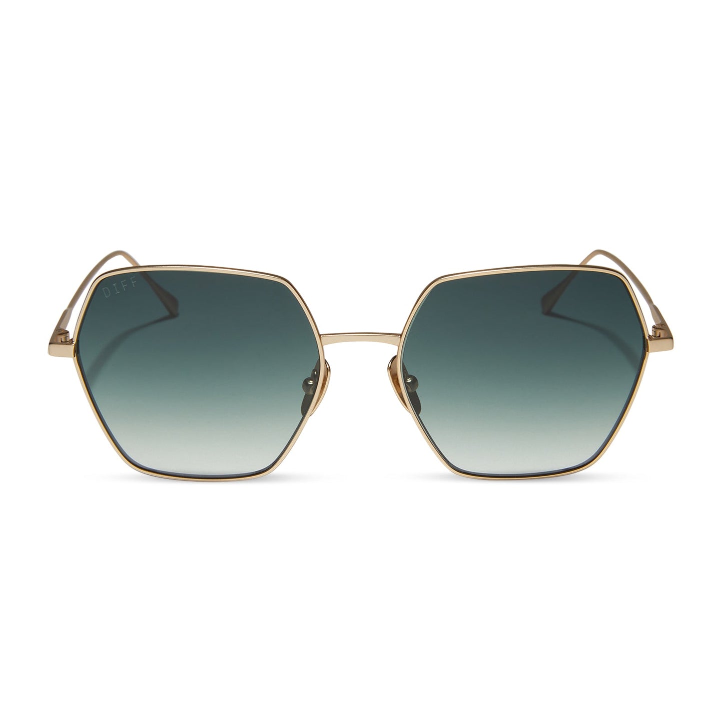 HARLOWE - MATTE GOLD + G15 GRADIENT SUNGLASSES