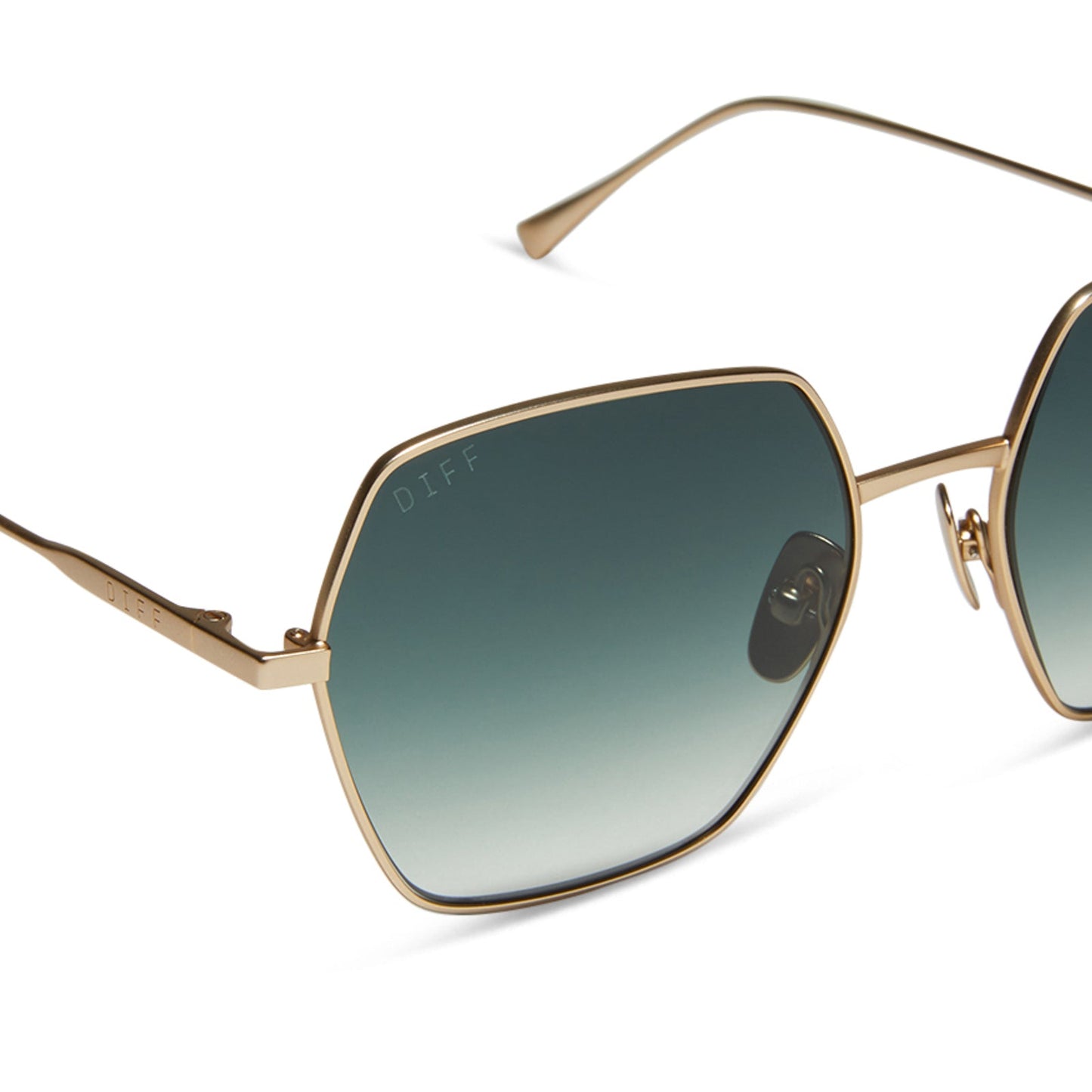 HARLOWE - MATTE GOLD + G15 GRADIENT SUNGLASSES