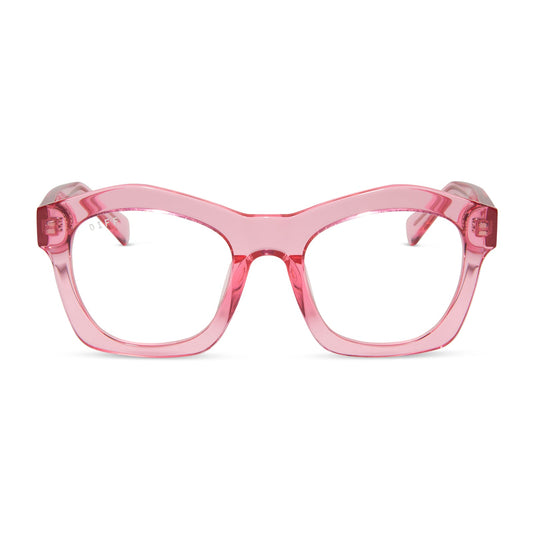 HAYDEN - CANDY PINK CRYSTAL + PRESCRIPTION GLASSES