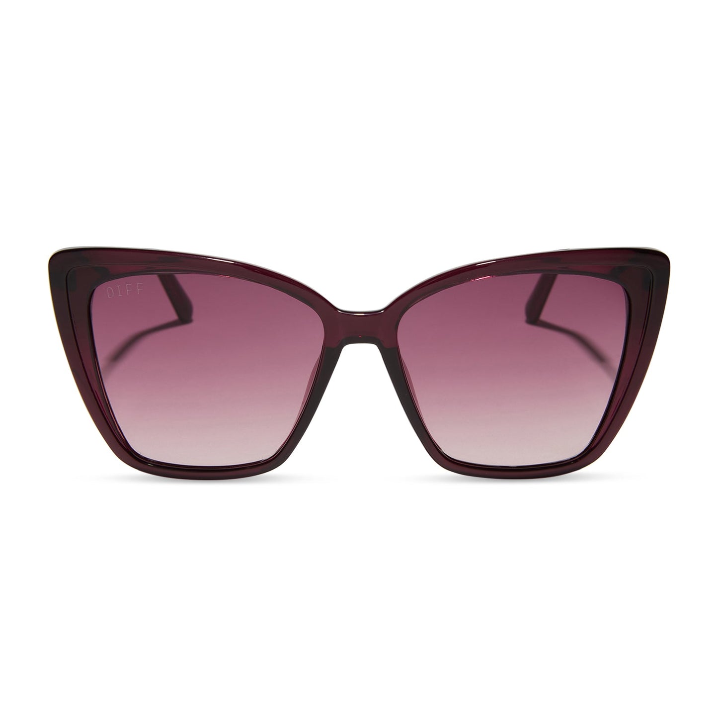 HEIDI - BURGUNDY CRYSTAL + WINE GRADIENT SUNGLASSES