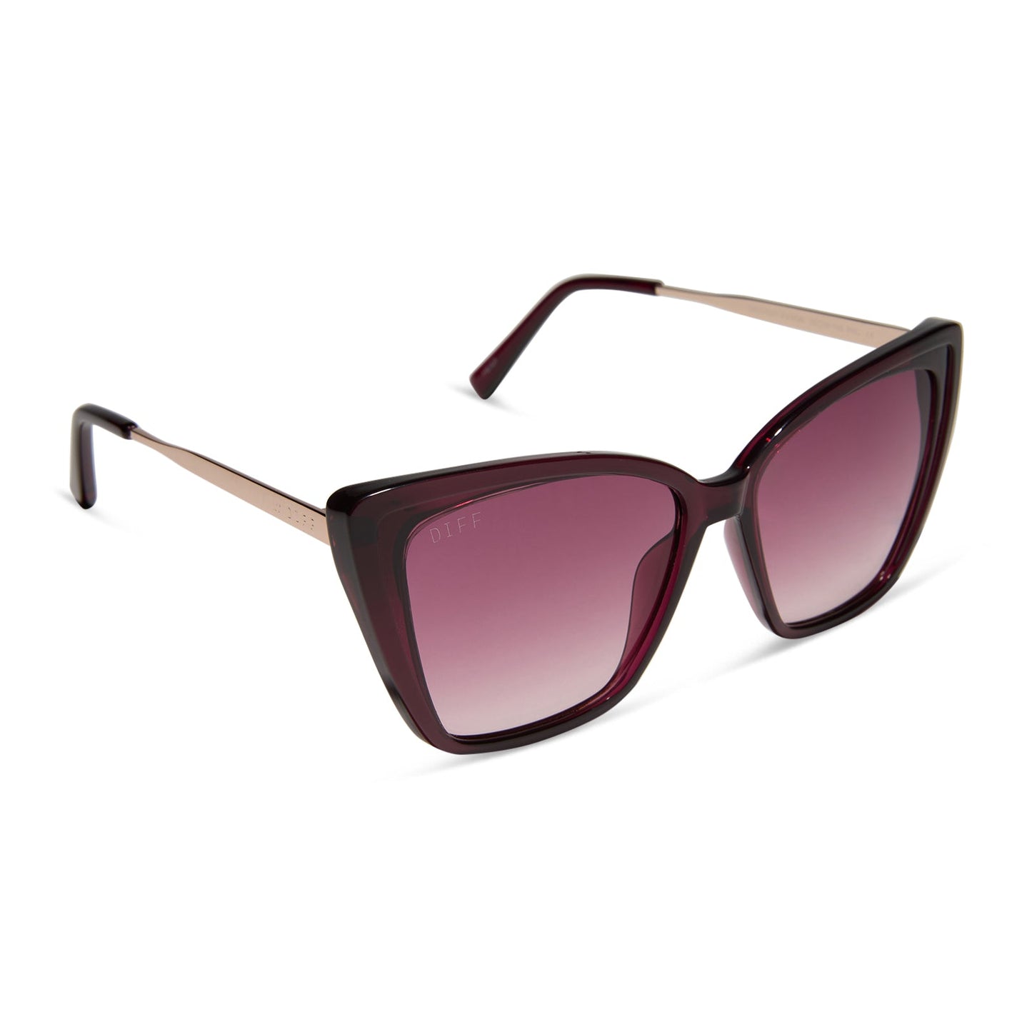 HEIDI - BURGUNDY CRYSTAL + WINE GRADIENT SUNGLASSES