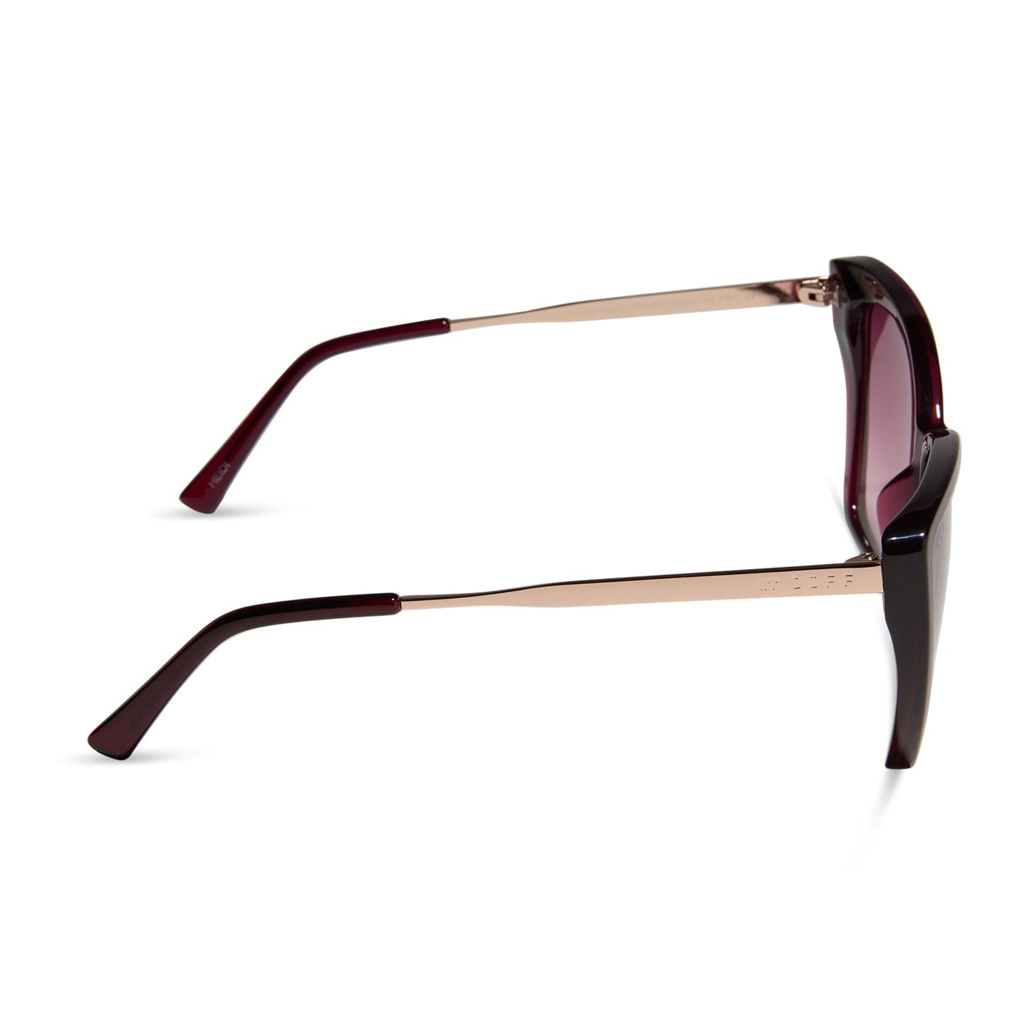 HEIDI - BURGUNDY CRYSTAL + WINE GRADIENT SUNGLASSES